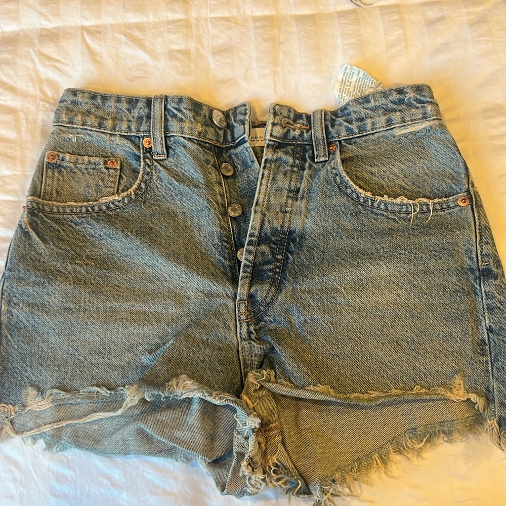 Light blue zara jean shorts